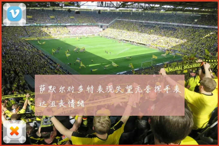 萨默尔对多特表现失望无奈挥手表达沮丧情绪